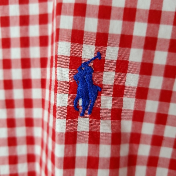 Ralph Lauren Button-Down Checkered Shirt, Short Sleeves, Boys, Size M (10-12) - Picture 7 of 8